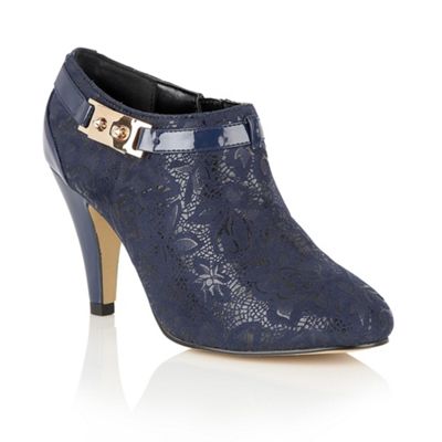 Lotus Blue floral print 'Jacaranda' shoe boots